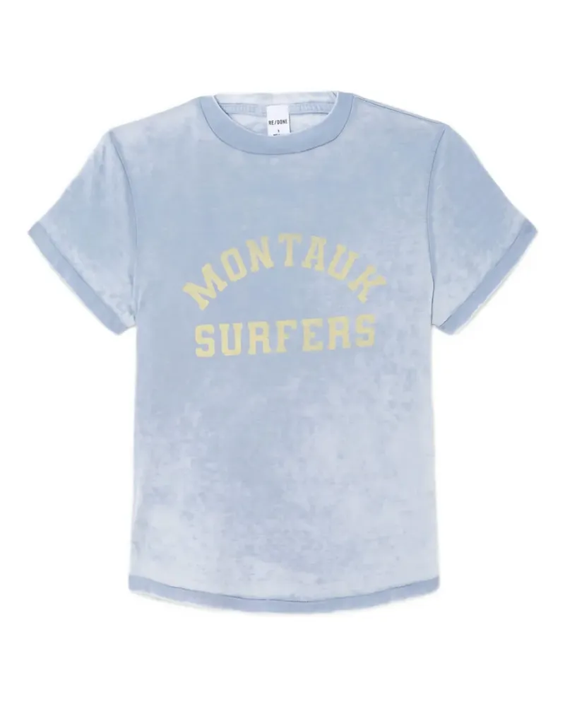 RE/DONE Montauk Surfers T-Shirt - Blau Blau