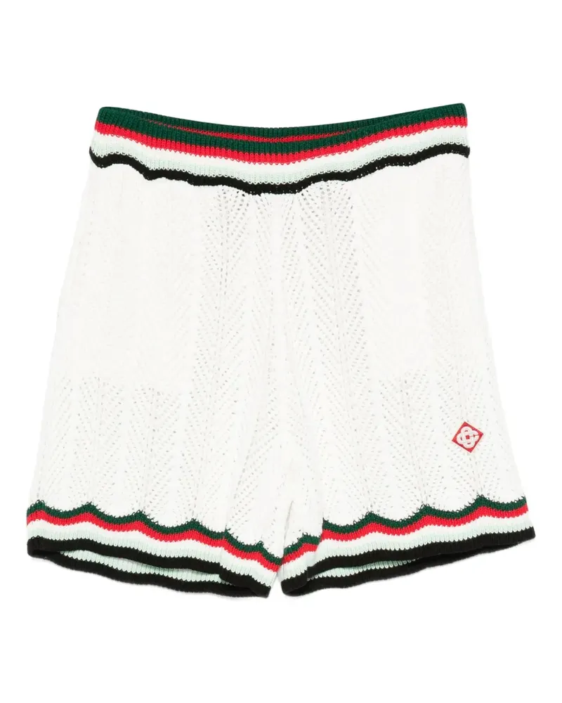 Casablanca Paris Shorts mit Streifendetail - Weiß Weiß