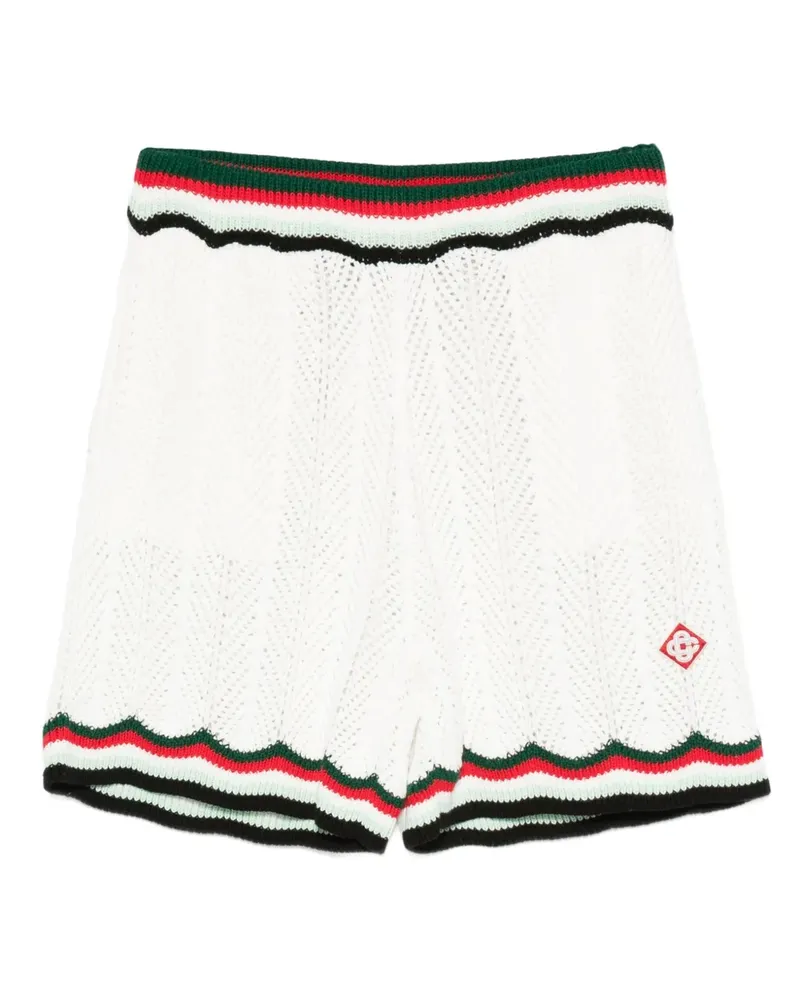 Casablanca Paris Shorts mit Streifendetail - Weiß Weiß