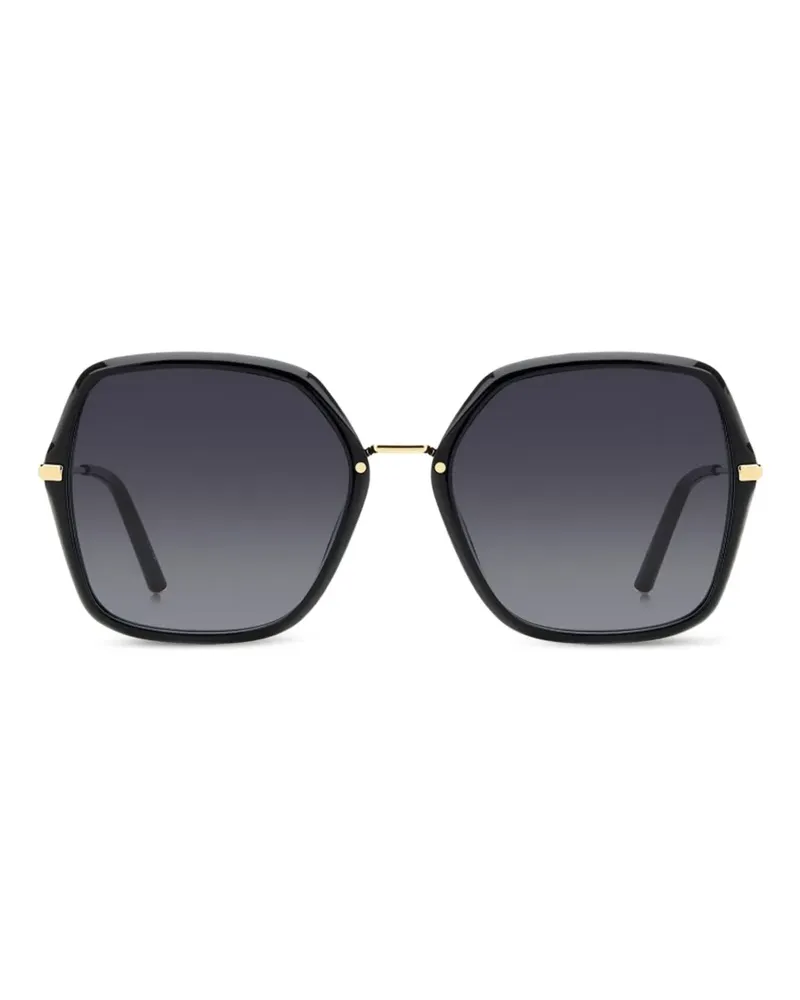 Carolina Herrera New York Sonnenbrille mit geometrischem Gestell - Schwarz Schwarz