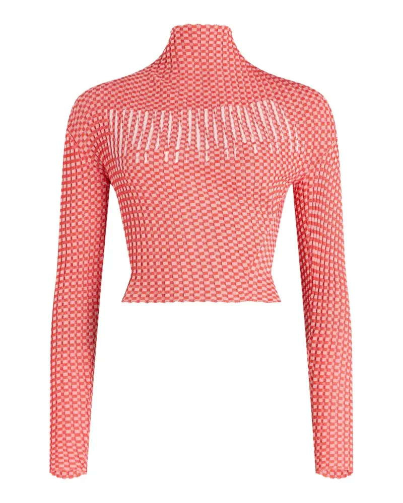 Jean Paul Gaultier Oberteil mit asymmetrischem Kragen - Rot Rot