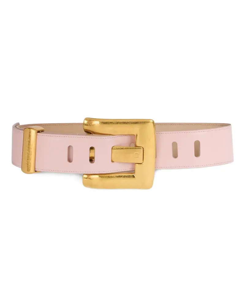 Balmain Anthem Gürtel aus Glattleder - Rosa Rosa