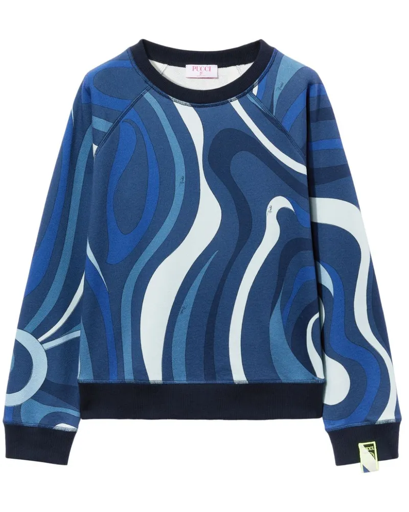 Emilio Pucci Sweatshirt mit Marmo-Print - Blau Blau