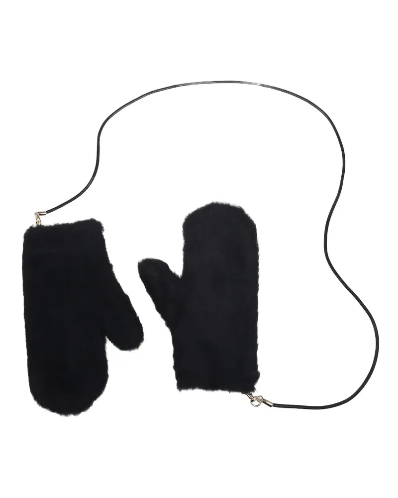 Max Mara Fäustlinge mit Riemen - Schwarz Schwarz