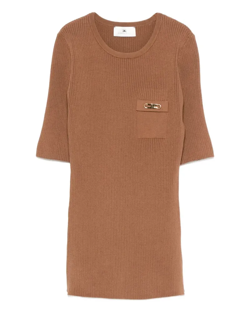 Elisabetta Franchi Geripptes T-Shirt - Braun Braun