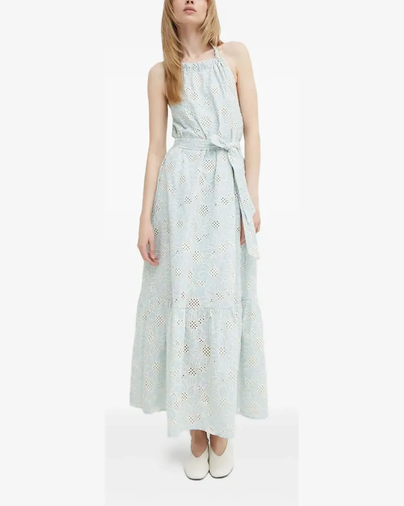 BRUUNS BAZAAR Woodbine BB Kaia Neckholder-Maxikleid - Blau Blau
