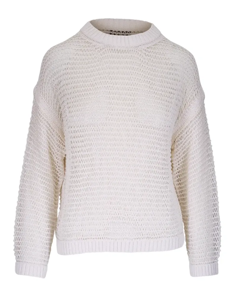 TWP Langärmeliger Pullover mit rundem Ausschnitt - Weiß Weiß