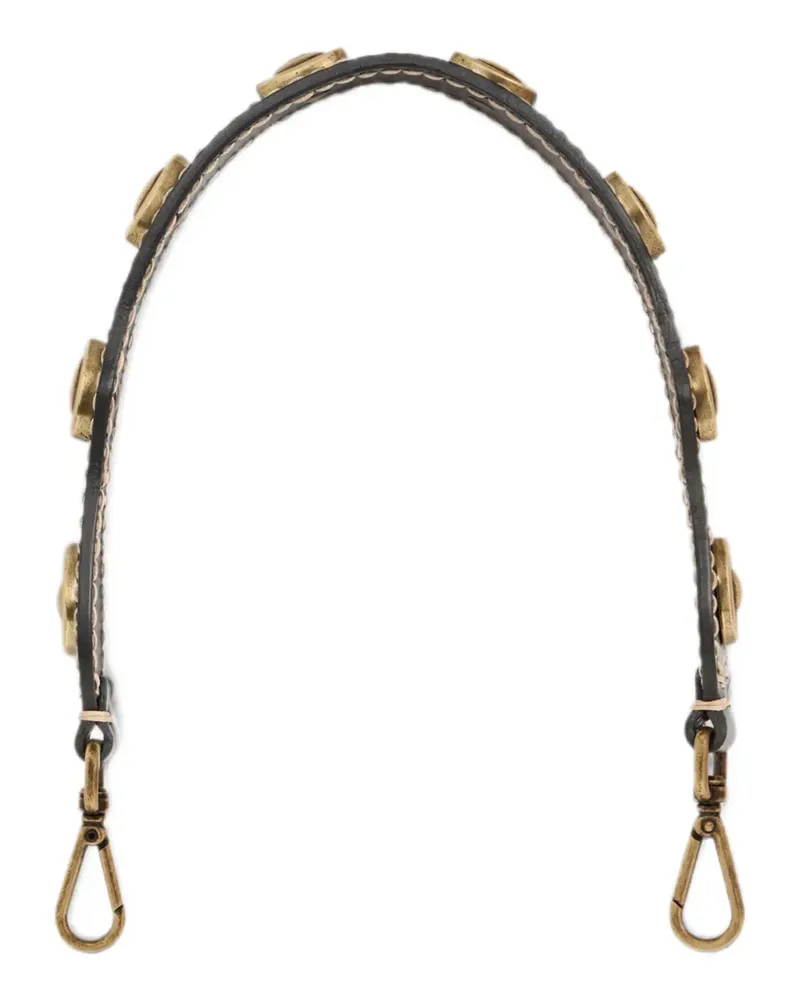 Etro leather bag handle with studs - Braun Braun