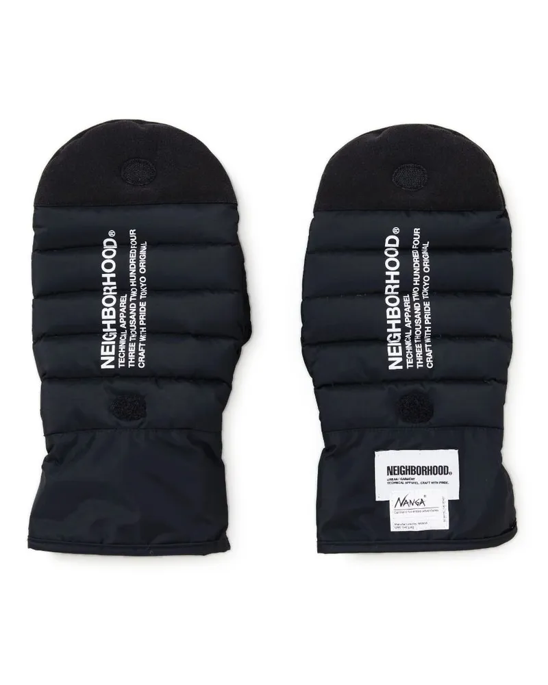 Neighborhood Wattierte Handschuhe - Schwarz Schwarz