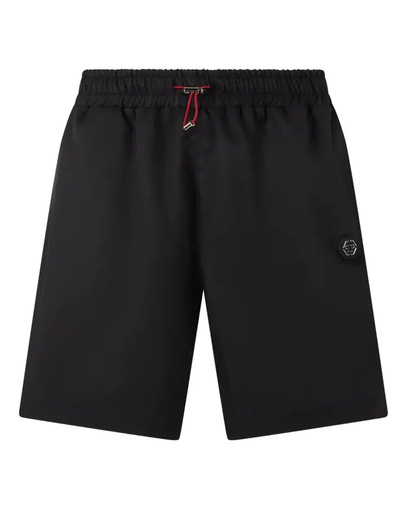 Philipp Plein Shorts mit Logo-Streifen - Schwarz Schwarz