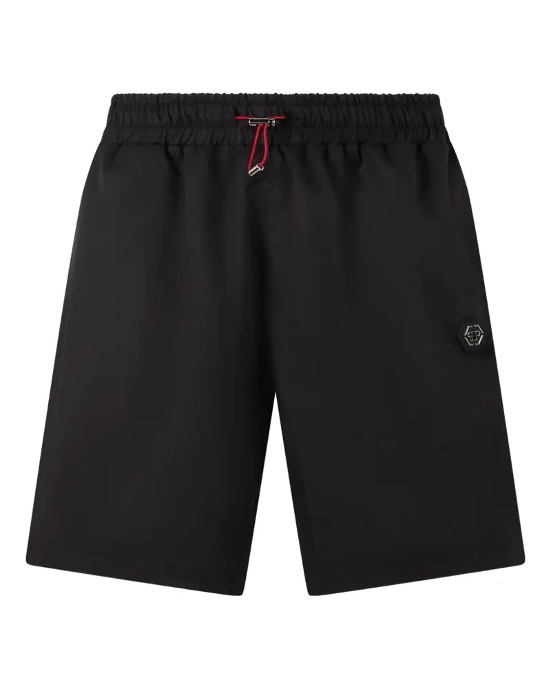 Philipp Plein Shorts mit Logo-Streifen - Schwarz Schwarz