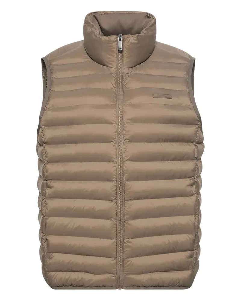 Calvin Klein Gefütterte Weste mit Reißverschluss - Braun Braun