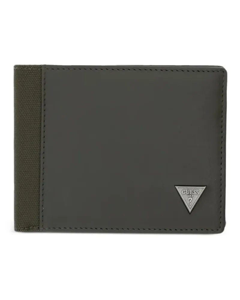 Guess Berna logo-plaque bi-fold wallet - Grün Grün