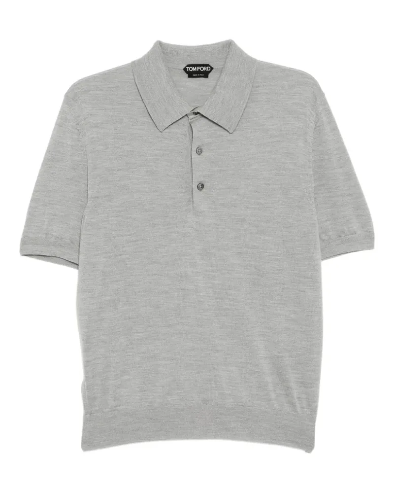 Tom Ford Meliertes Poloshirt - Grau Grau