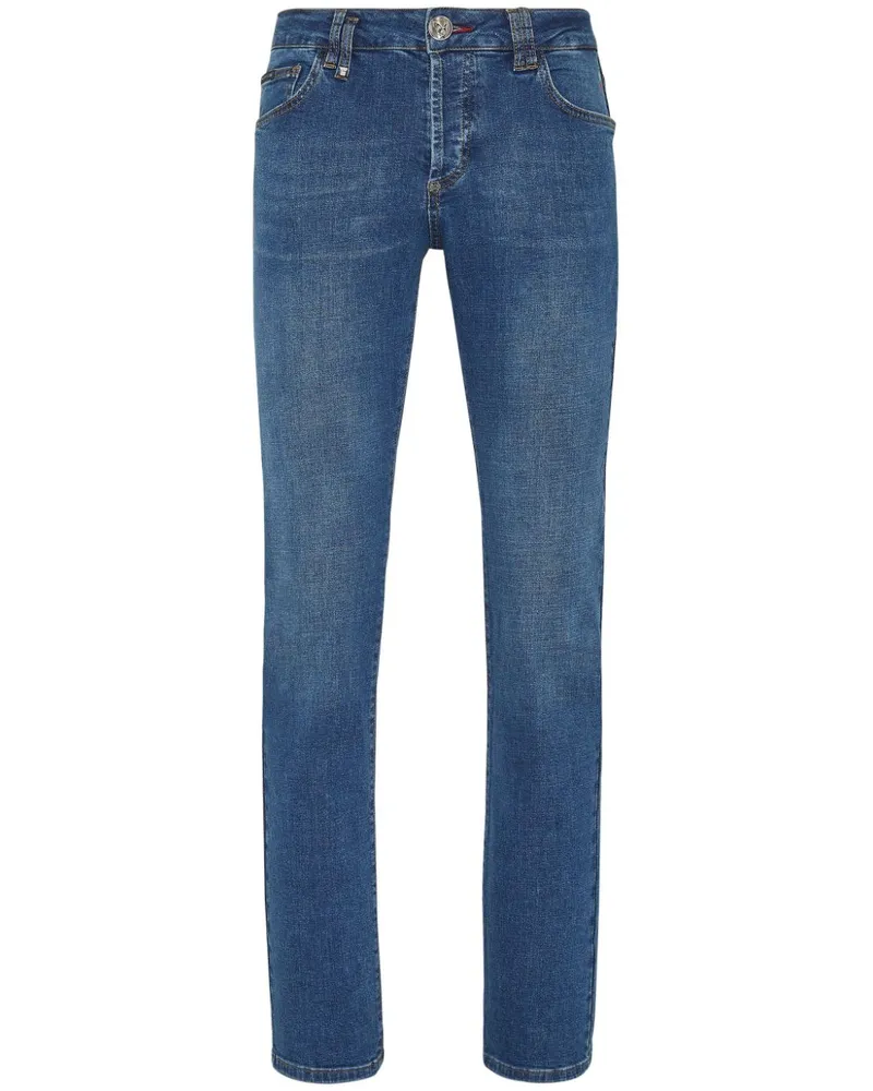 Philipp Plein Supreme Iconic Straight-Leg-Jeans - Blau Blau