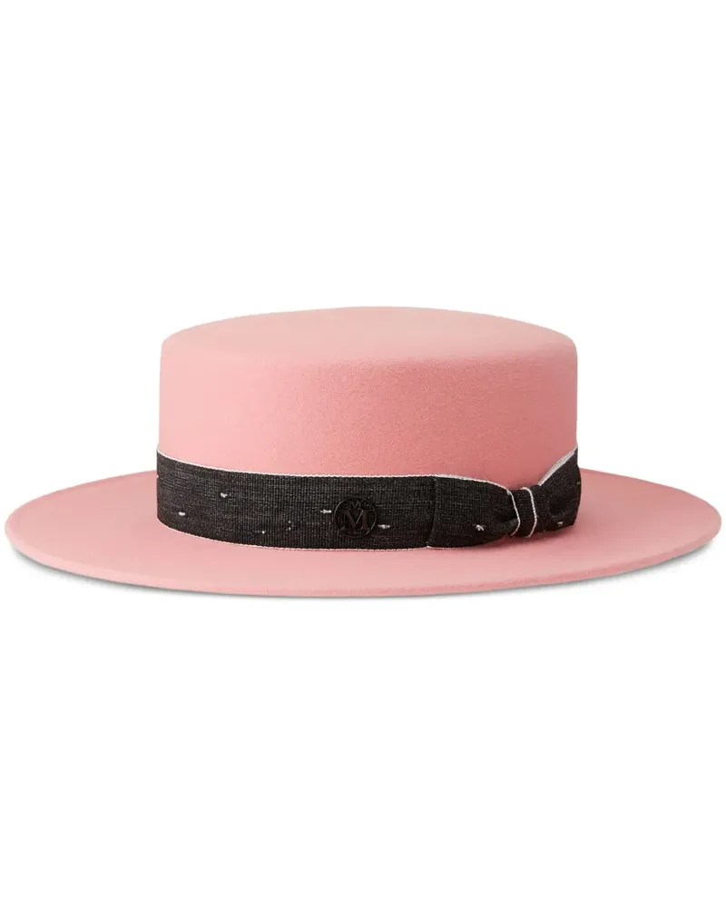 Maison Michel Kiki Fedora aus Bast - Rosa Rosa