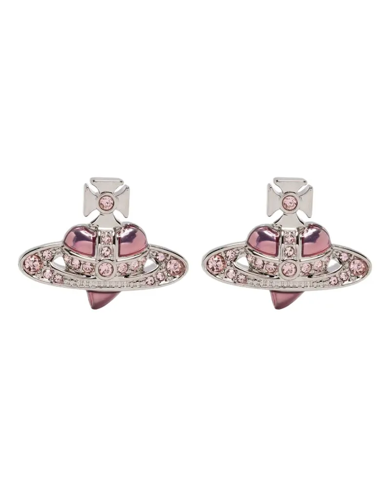 Vivienne Westwood Orb Ohrringe mit Kristallen - Silber Silber