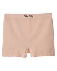 Miu Miu Gerippte Boxershorts ohne Nähte Rosa