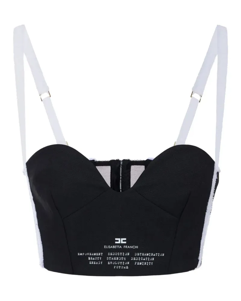Elisabetta Franchi BH mit Logo-Print - Schwarz Schwarz
