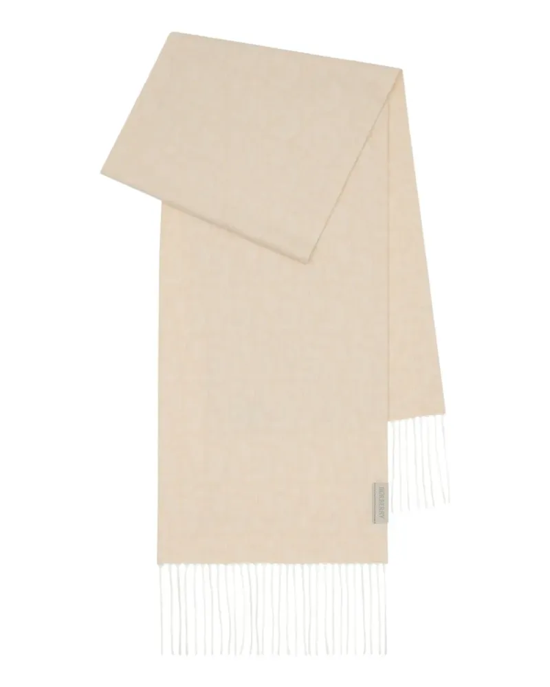Burberry charm jacquard fringed scarf - Nude Nude