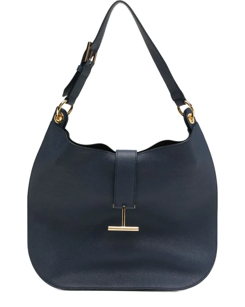 Tom Ford Große Tara Schultertasche mit T-Riemen - Blau Blau