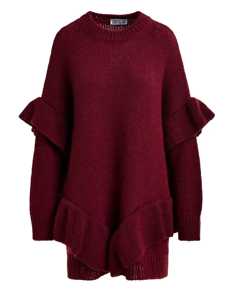 Essentiel Minikleid mit Rüschen - Rot Rot
