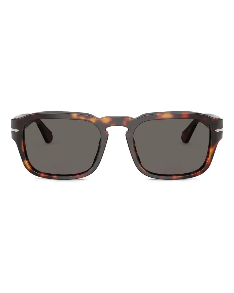 Persol Eckige Sonnenbrille in Schildpattoptik - Braun Braun
