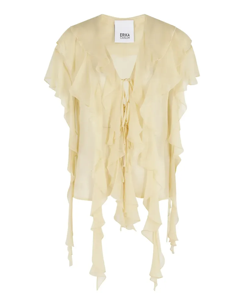 Erika Cavallini Lia Bluse mit Rüschen - Nude Nude