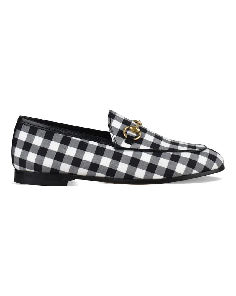 Gucci Horsebit gingham loafers - Schwarz Schwarz