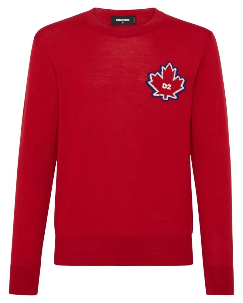Dsquared2 Pullover mit Logo-Stickerei - Rot Rot