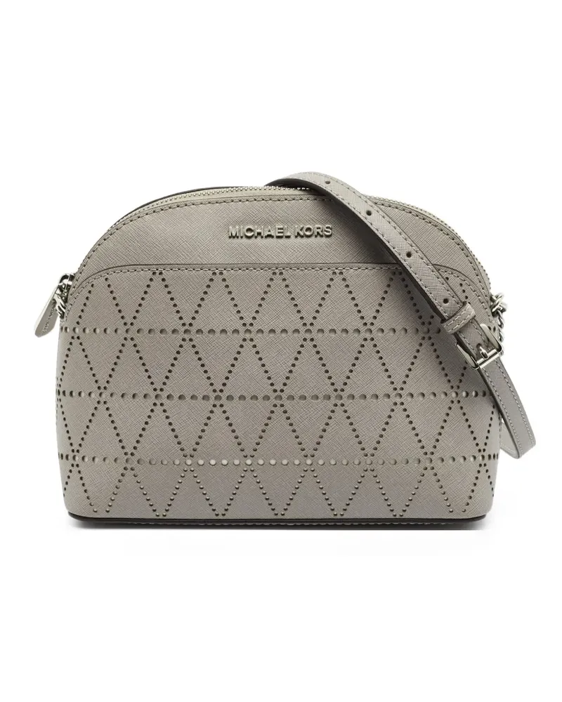 Michael Kors Perforierte Emmy Schultertasche - Grau Grau