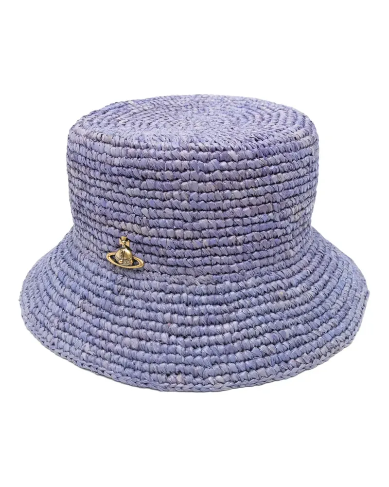 Vivienne Westwood Fischerhut aus Bast - Blau Blau