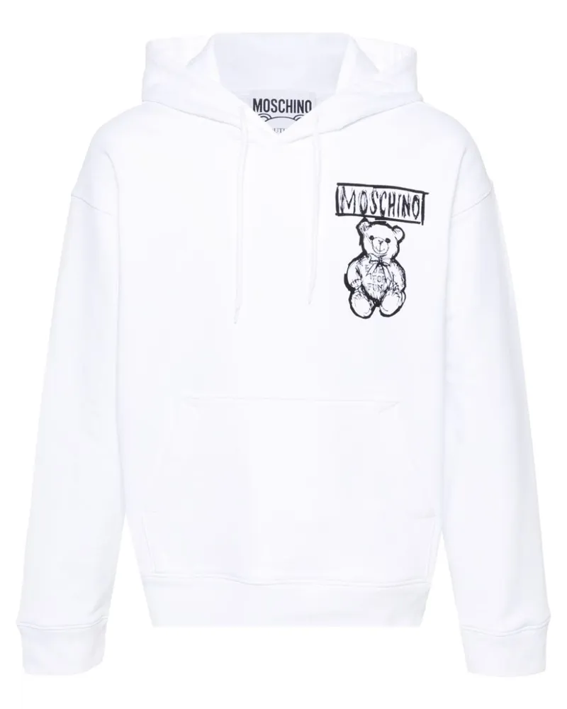 Moschino Hoodie mit Teddy-Motiv Weiß