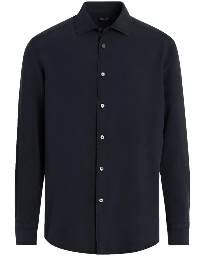 Ermenegildo Zegna Hemd aus Seide - Blau Blau