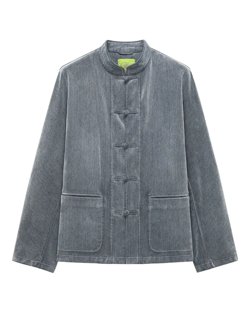 Shanghai Tang Klassische Jeansjacke - Grau Grau