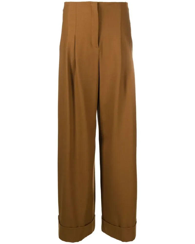 Alberta Ferretti Weite Hose mit hohem Bund - Braun Braun