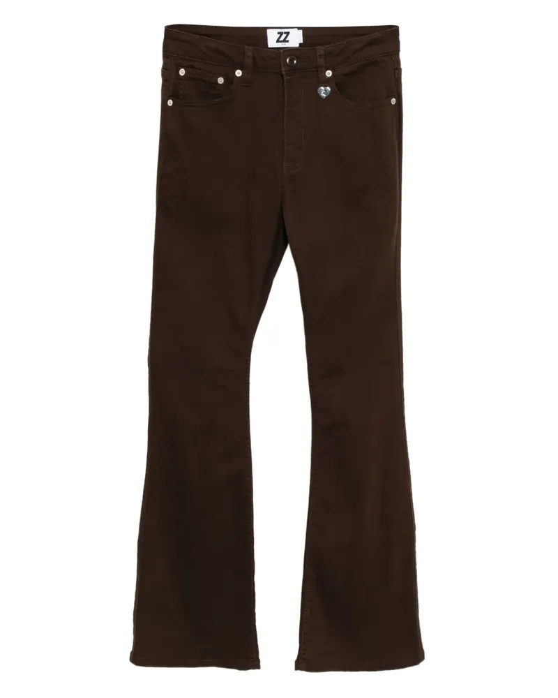 Izzue Jeans mit Herz-Patch - Braun Braun
