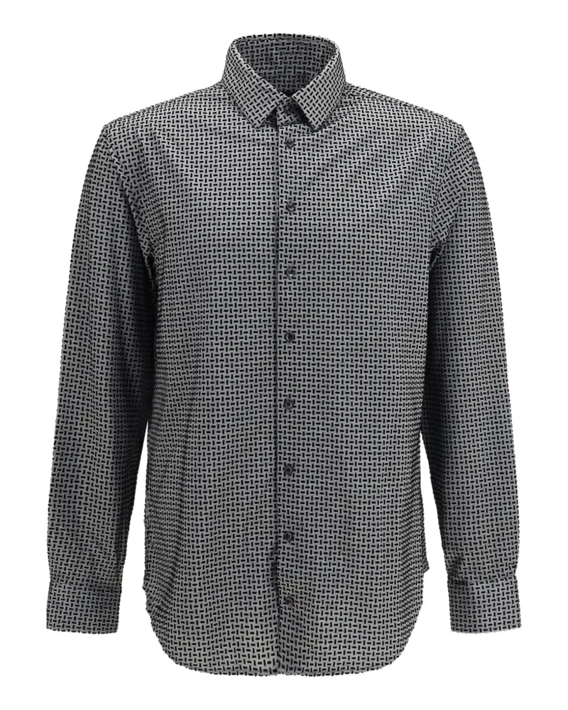 Giorgio Armani Hemd mit geometrischem Print - Grau Grau