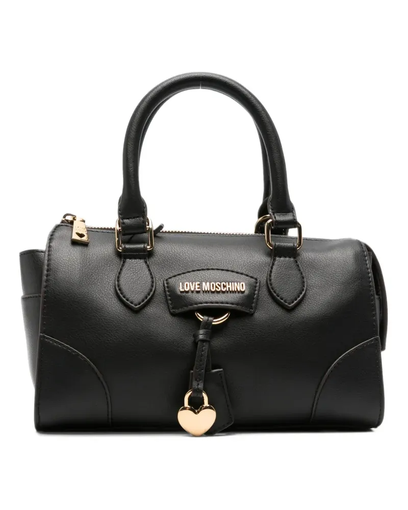 Moschino Isobel Tote Bag mit Herzanhänger - Schwarz Schwarz