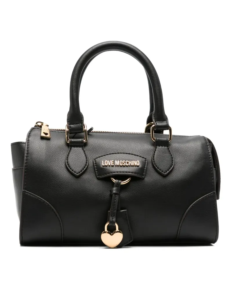 Moschino Isobel Tote Bag mit Herzanhänger - Schwarz Schwarz