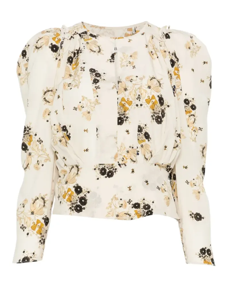 Isabel Marant Zarga Bluse mit Blumenprint - Nude Nude