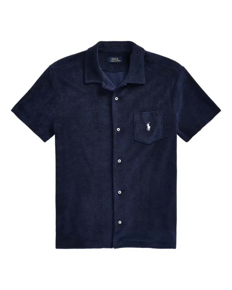 Ralph Lauren T-Shirt aus Frottee mit Logo-Stickerei - Blau Blau