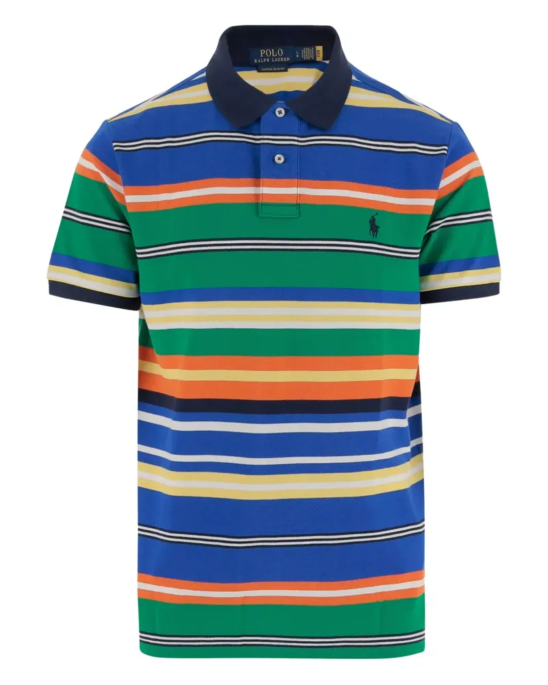 Ralph Lauren Gestreiftes Poloshirt mit Polo Pony - Grün Grün
