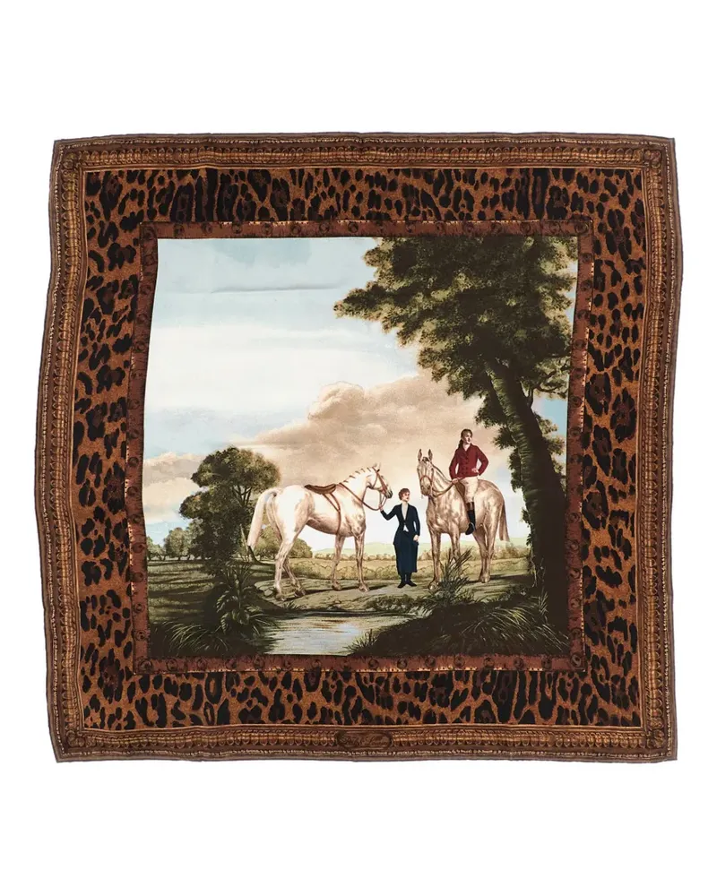 Ralph Lauren Schal mit Leopardenprint - Braun Braun