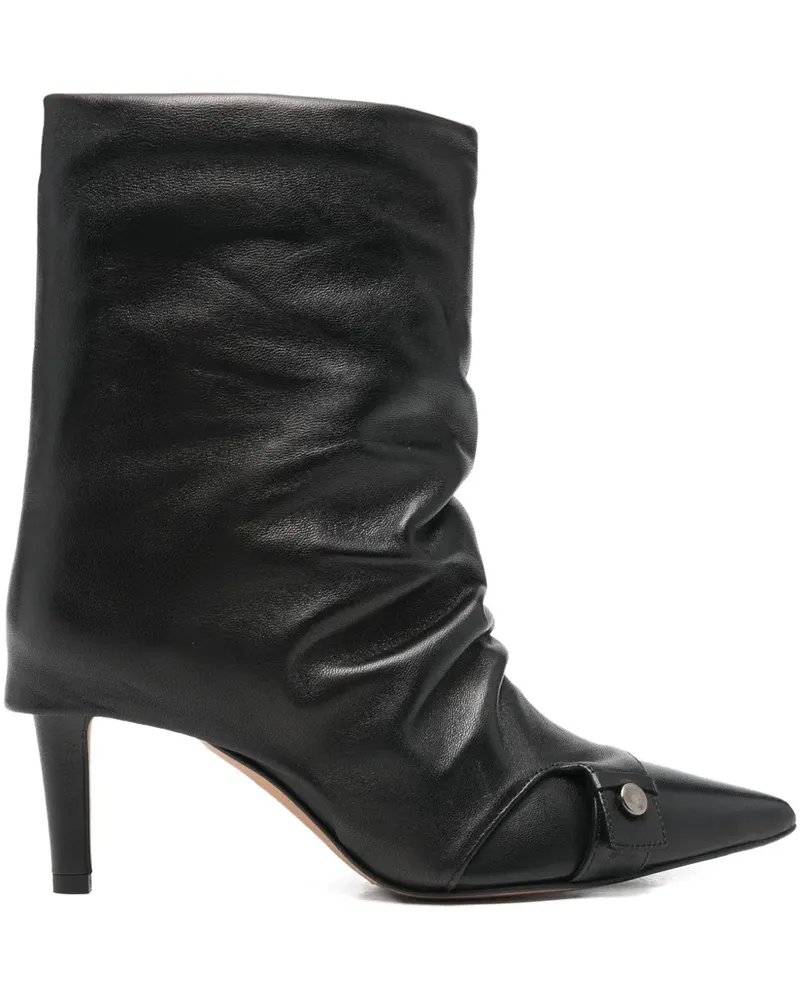 The Seller ruched ankle boots - Schwarz Schwarz