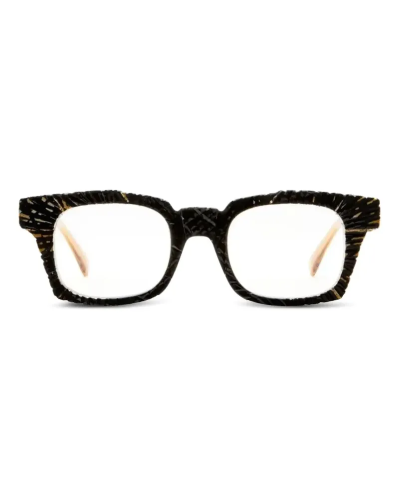 KUBORAUM S3 Brille mit geometrischem Gestell - Schwarz Schwarz