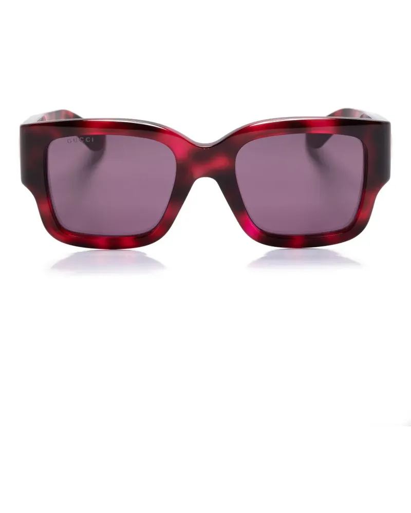 Gucci Sonnenbrille mit eckigem Gestell - Braun Braun