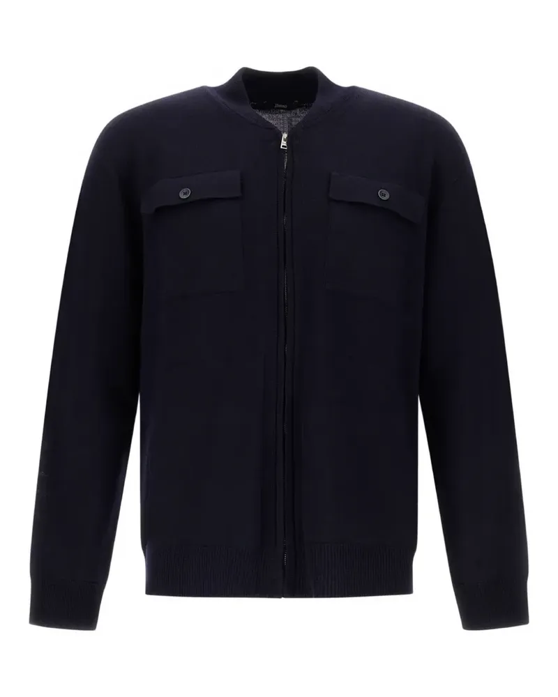 Herno Cardigan mit Reißverschluss - Blau Blau