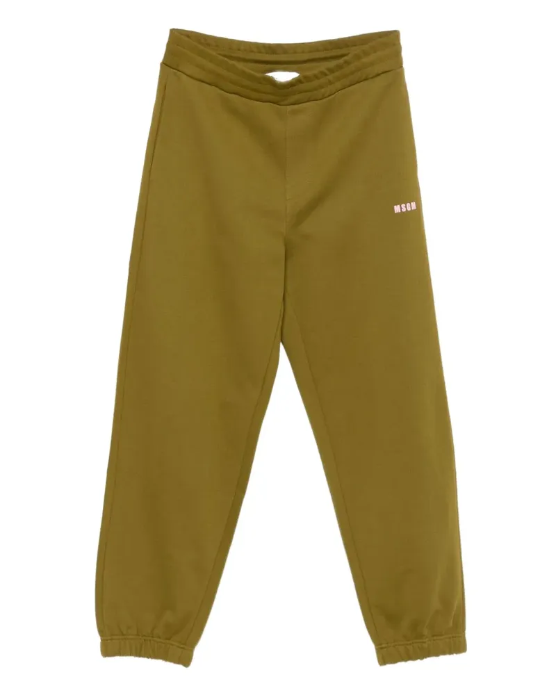 MSGM logo-print track pants - Grün Grün
