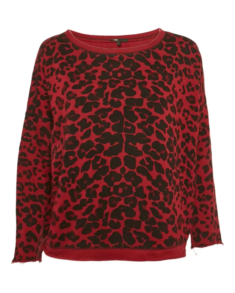 Maje Pullover mit Leoparden-Print - Rot Rot